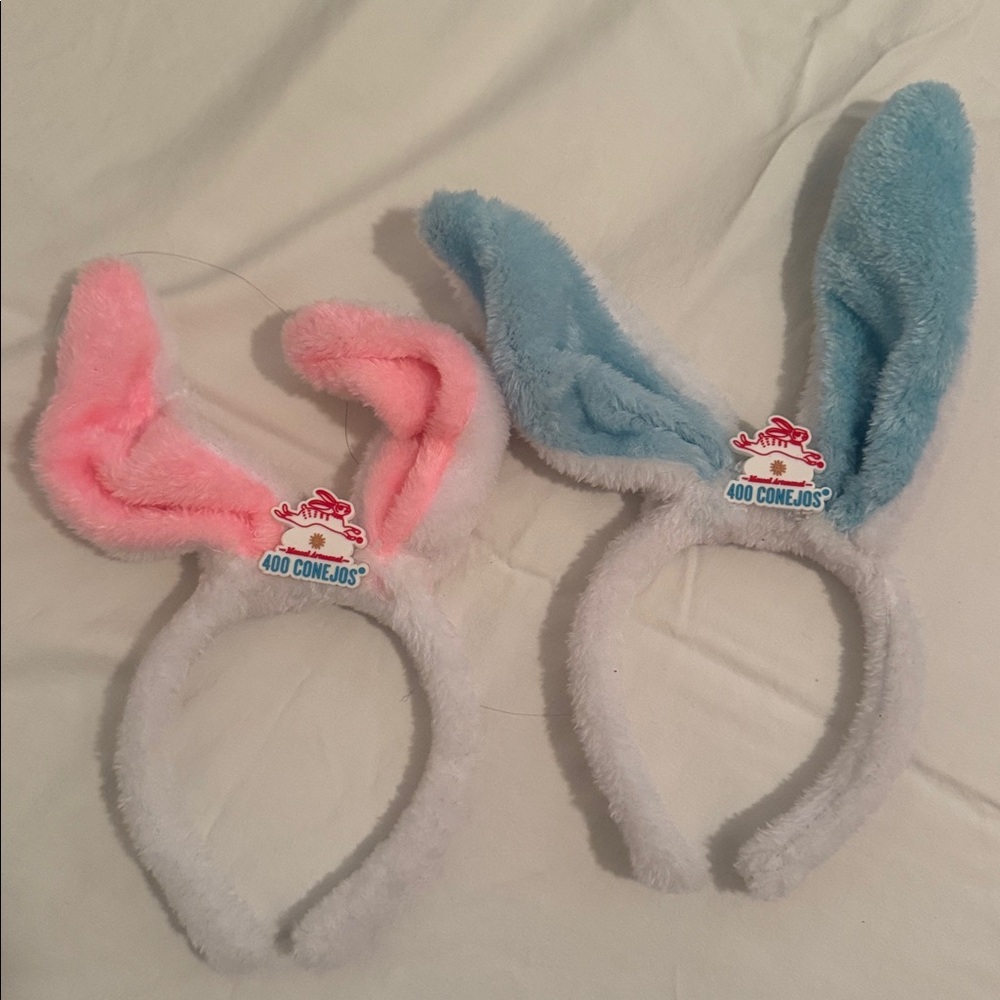 Pink and Blue Bunny Ear Headbands